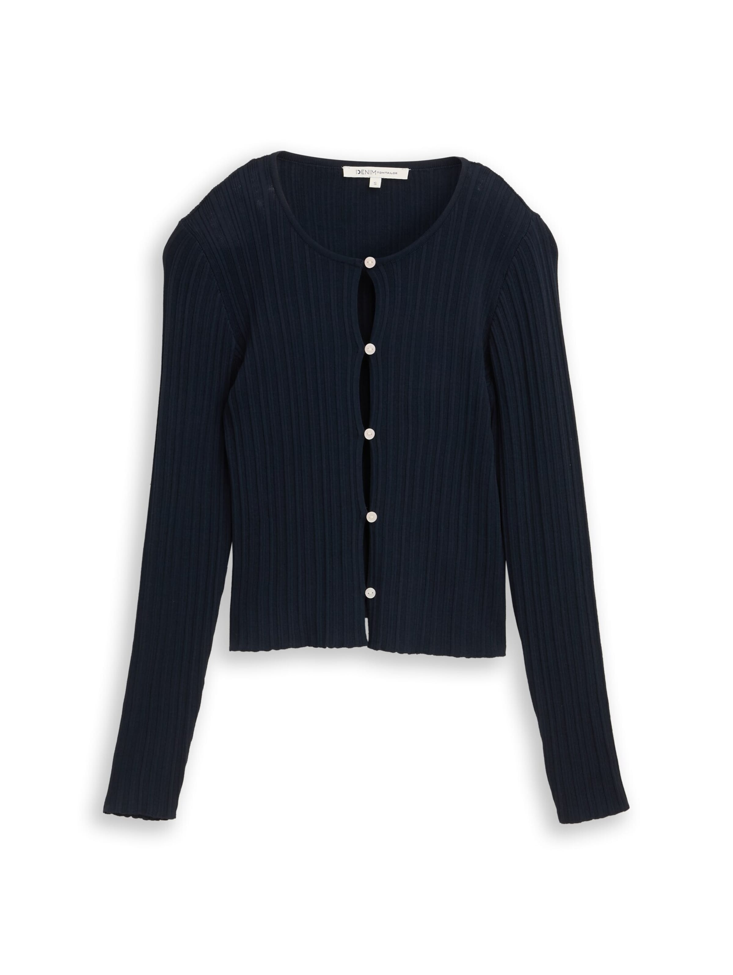 TOM TAILOR DENIM Strickjacke in Blau: Vorderseite