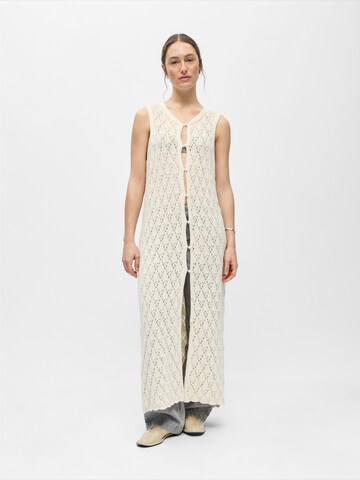 OBJECT Knitted Vest 'OBJKITTY' in Beige: front