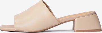 Kazar Mules in Beige: front