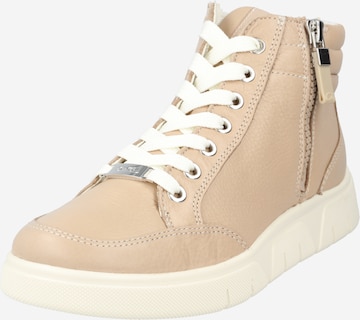 ARA Hög sneaker 'Rom' i beige: framsida