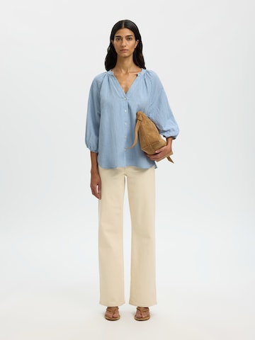 SELECTED Bluse 'SLFCLEO-ALBERTA' in Blau