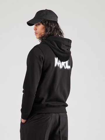 Veste de survêtement Karl Lagerfeld en noir : devant