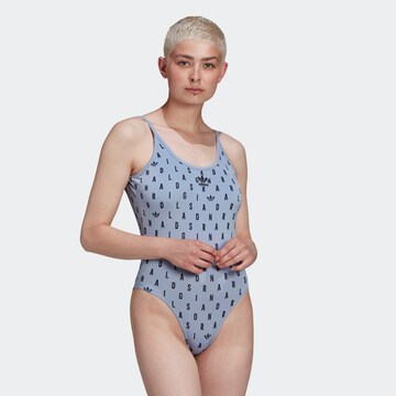 ADIDAS ORIGINALS T-shirt Swimsuit in Blue: front