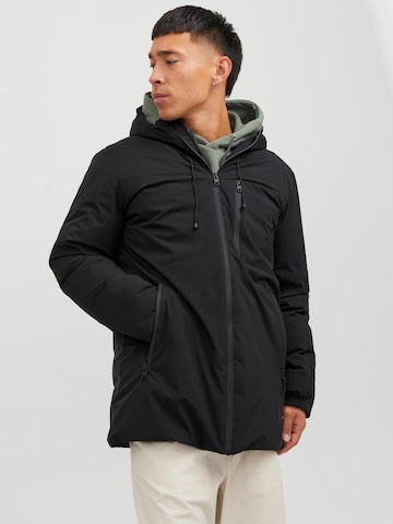 JACK & JONES Winterjas 'PAYNE' in Zwart: voorkant