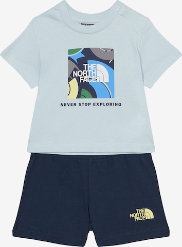 THE NORTH FACE Strój treningowy 'BOX PLAY' w kolorze niebieski: przód