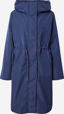 Embassy of Bricks and Logs Between-seasons parka 'Geneva' in Blue: front