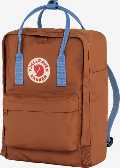 Zaino 'Kanken' Fjällräven di colore blu / marrone / rosso / bianco, Visualizzazione prodotti