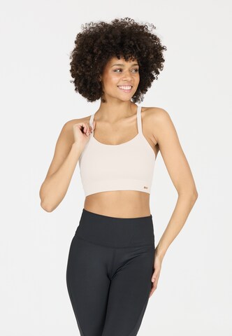 Athlecia Low support Sport bh 'Bloom V2' in Grijs: voorkant