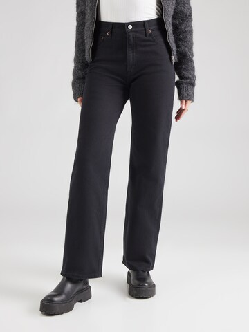 Abercrombie & Fitch Loosefit Jeans i svart: framsida