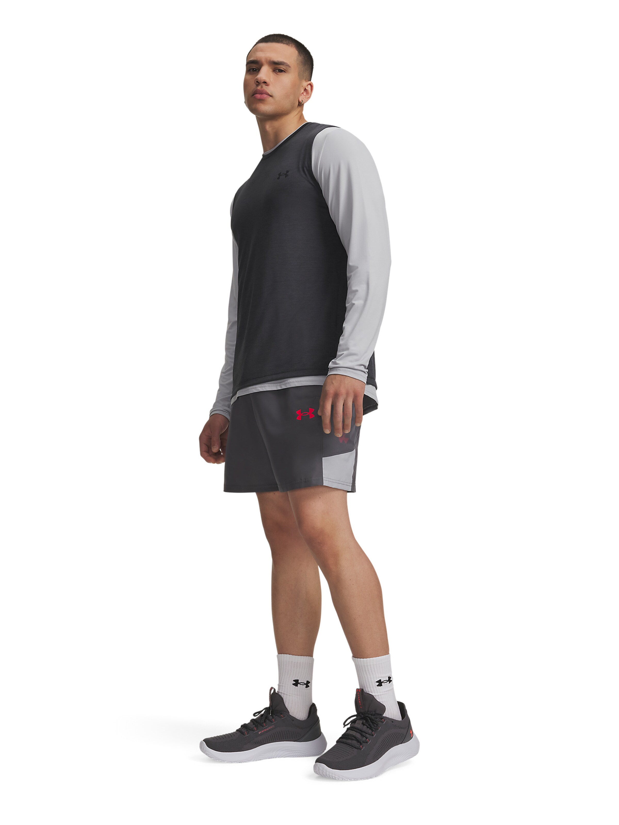UNDER ARMOUR Loose fit Sports trousers 'Tech Utility ' in Grey