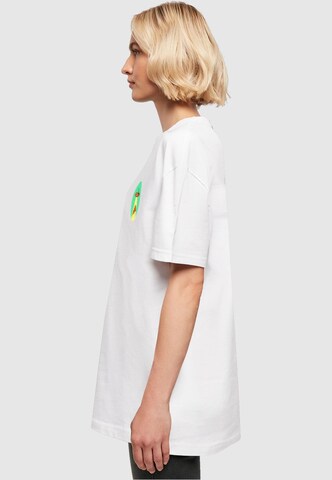 T-shirt oversize 'Ufo Pizza' Mister Tee en blanc