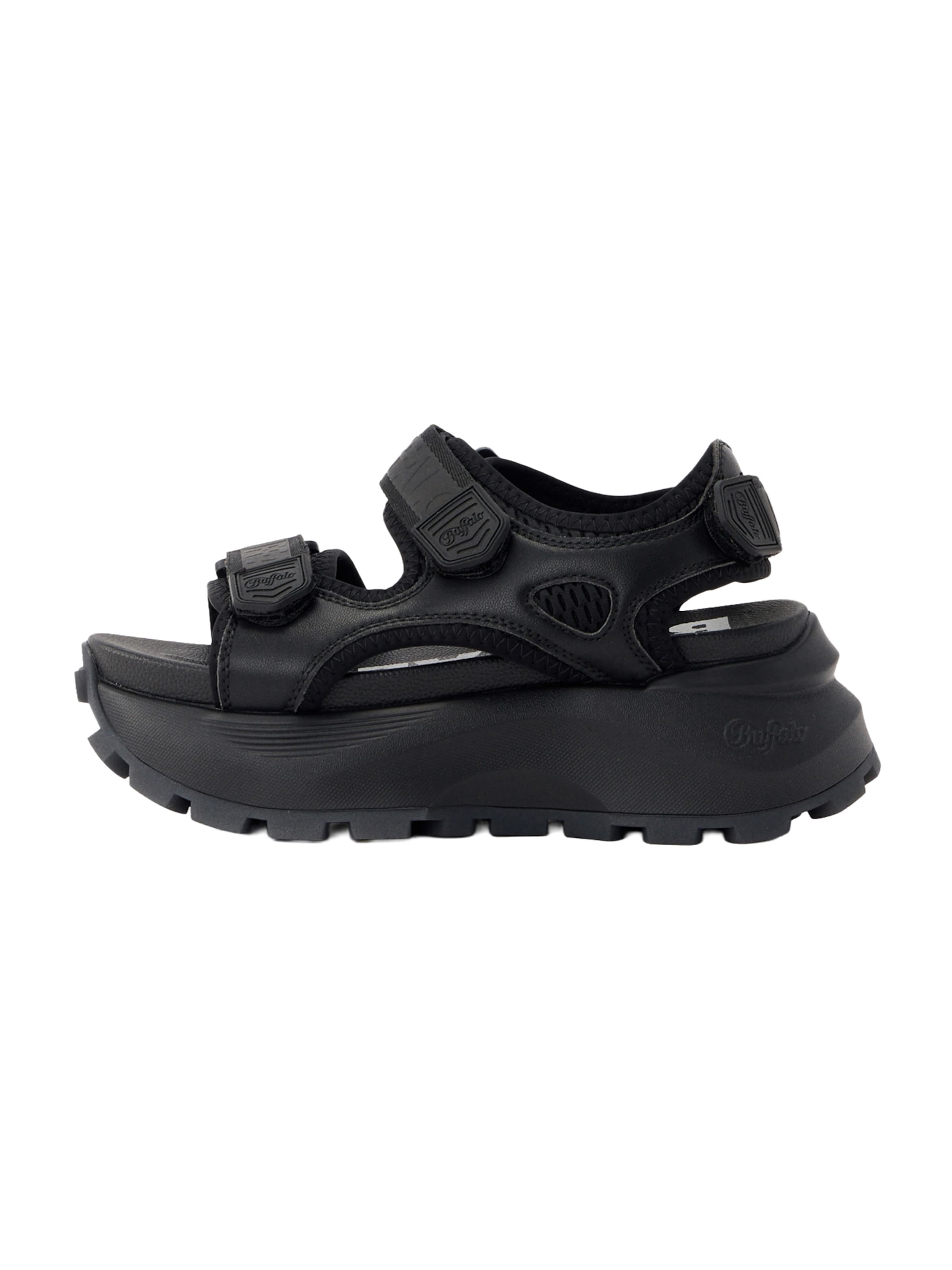 Sandales 'MANHATTEN SND' BUFFALO en noir : devant