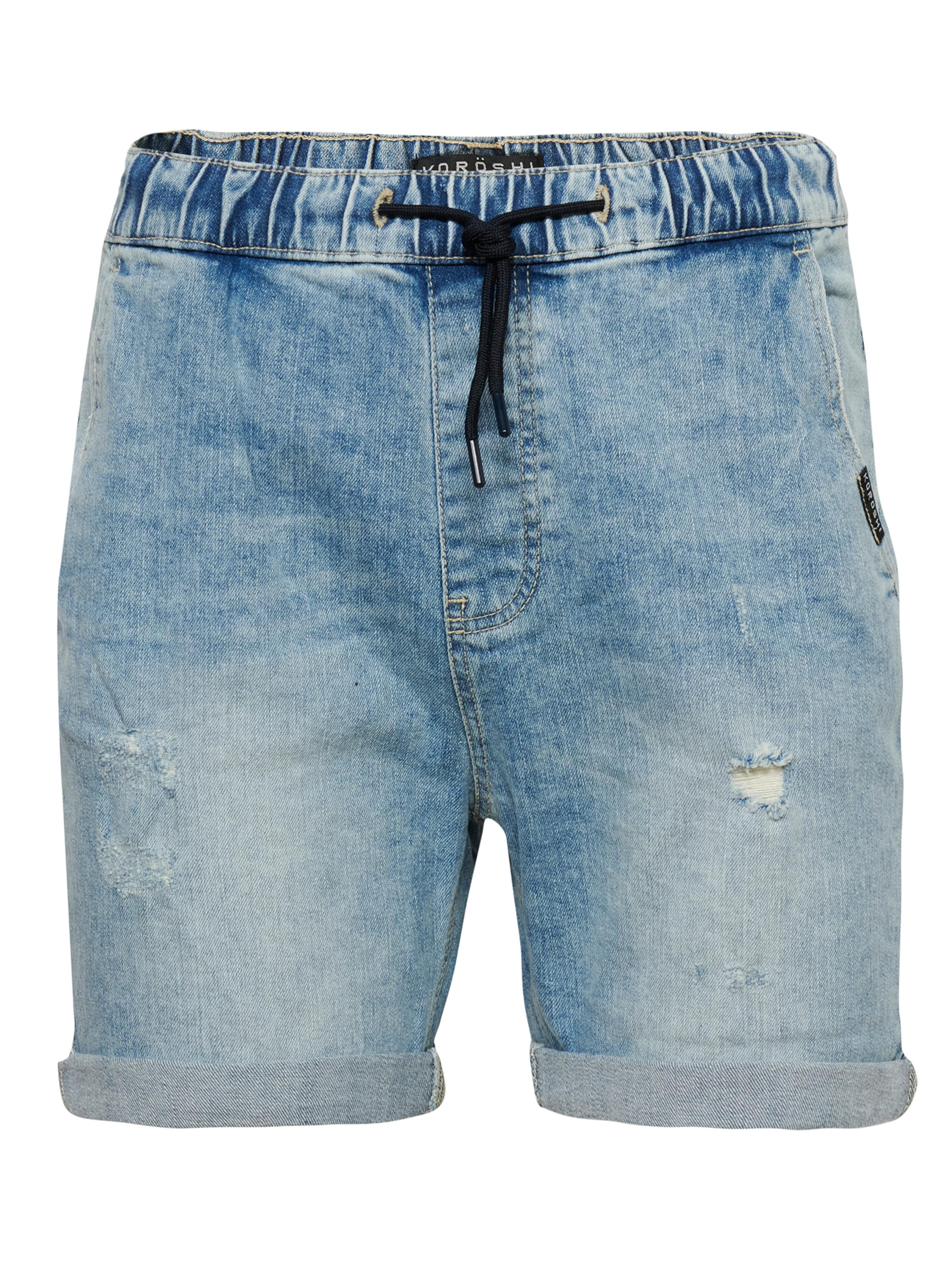 KOROSHI Regular Shorts in Blau: Vorderseite