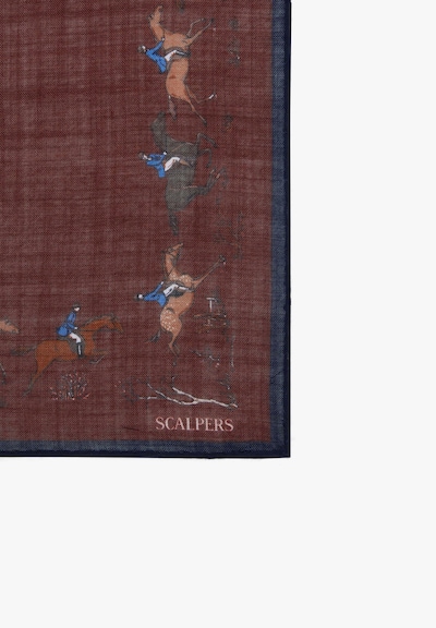 Scalpers Платок 'Winter Horse' в Темно-синий / Лазурный / Коричневый / Цвет бургунди, Обзор товара