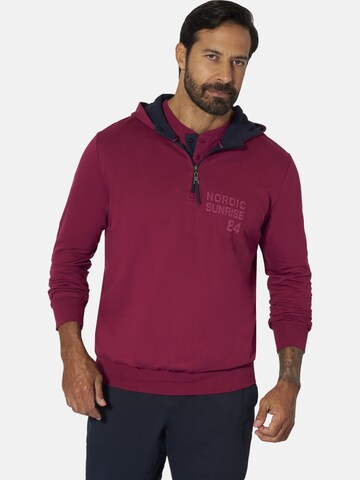 Jan Vanderstorm Sweatshirt 'Korbenkt' in Red