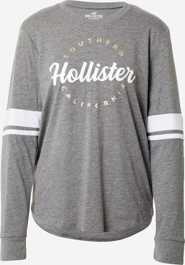 HOLLISTER Тениска в сиво / бяло, Преглед на продукта