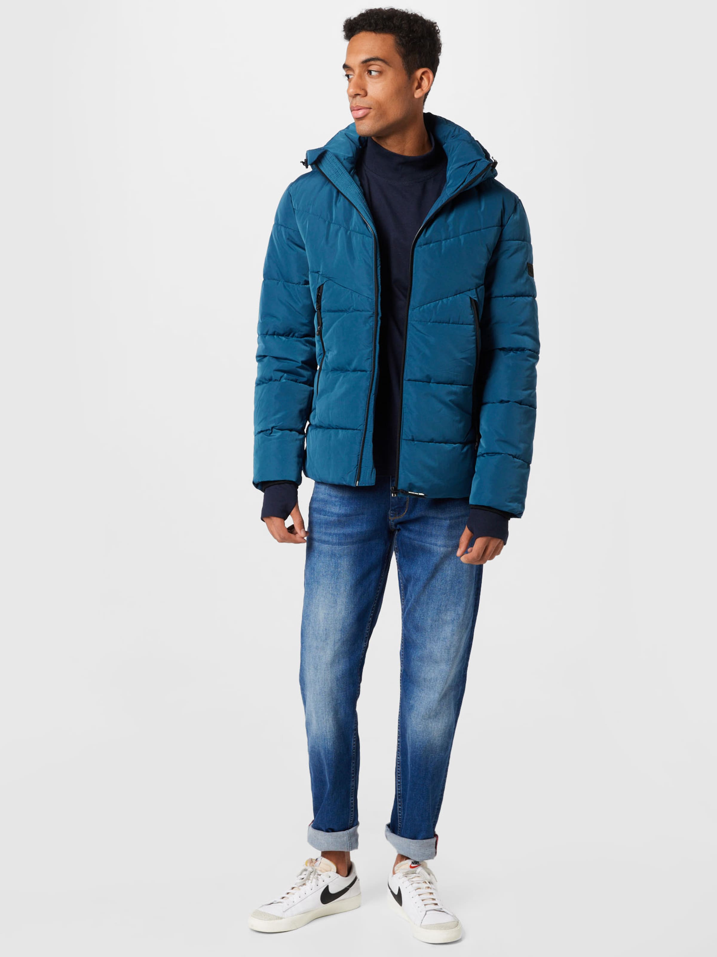 TOM TAILOR DENIM Winter Jacket in Blue 