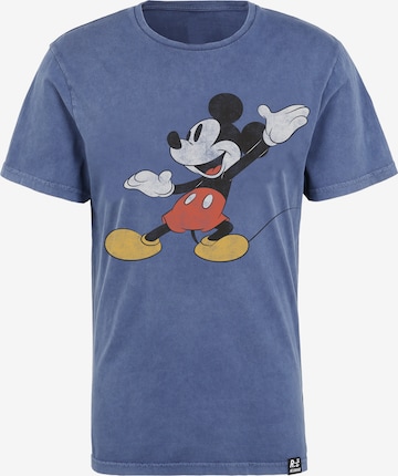 Recovered Shirt 'Mickey Mouse' in Blauw: voorkant