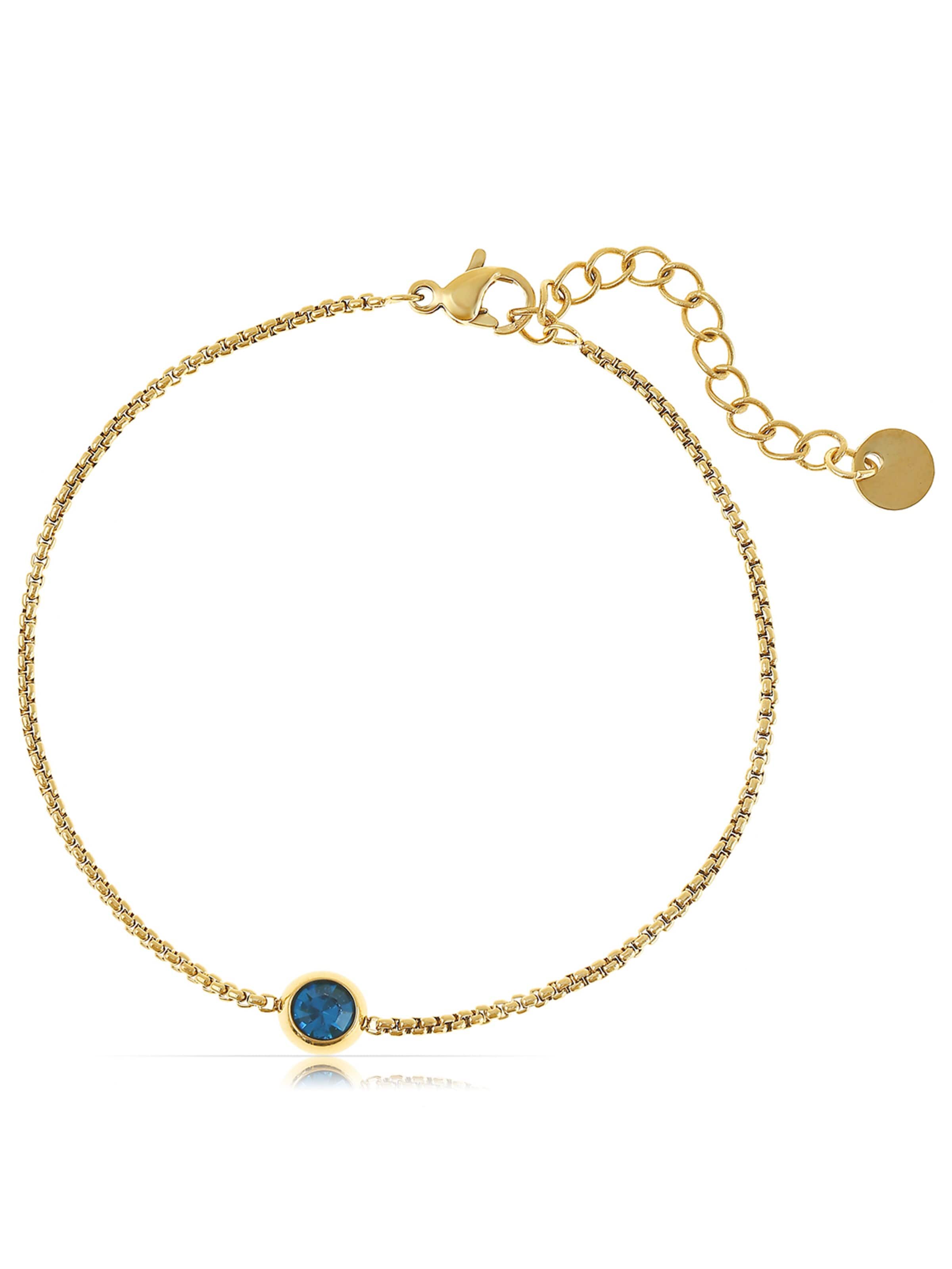 Made by Nami Bracelet 'Solitaire' in Blue: front