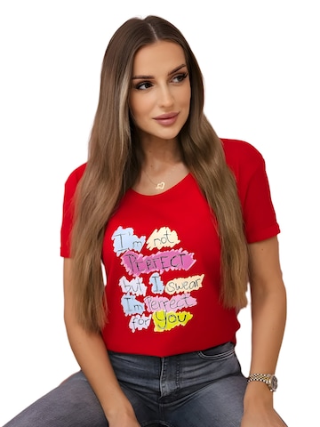 Lumera Shirt in Rood: voorkant