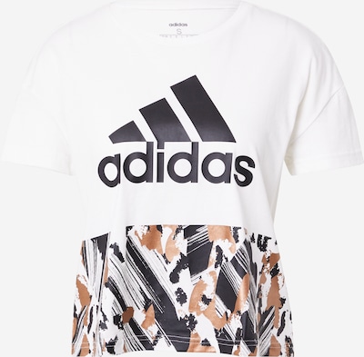 ADIDAS PERFORMANCE T-shirt fonctionnel en marron / noir / blanc, Vue avec produit