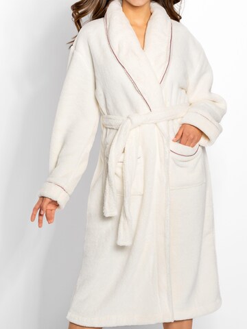 Momenti Per Me Long Bathrobe 'Dolce Vita ' in Beige: front