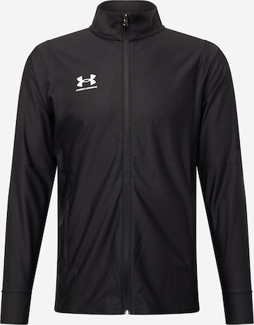 UNDER ARMOUR - Casaco de treino em moletão 'Challenger' em preto: frente