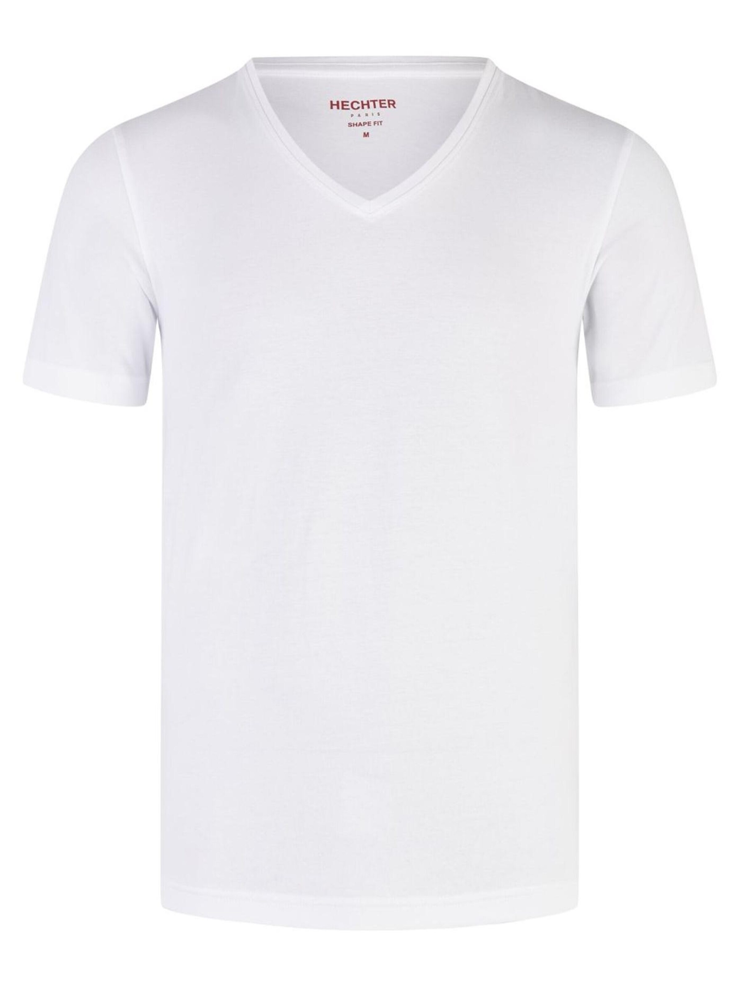 Daniel Hechter Shirt 'Daniel Hechter - Shape Fit -  Doppelpack Herren Kurzarm T-Shirt V-Neck/V-Ausschnitt (100925 76060)'‌‌‌‌‌‌‌‌‌ in Weiß: Vorderseite