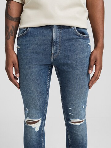 Bershka Skinny Jeansy w kolorze niebieski