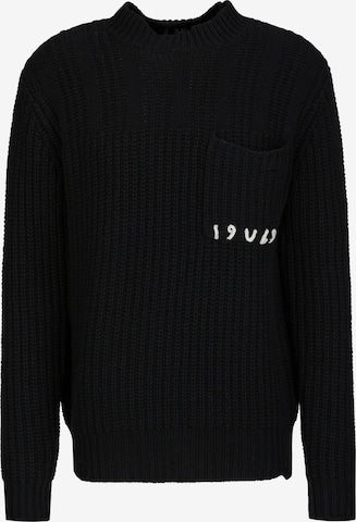 19V69 ITALIA Neulepaita 'Areo' värissä musta: etupuoli