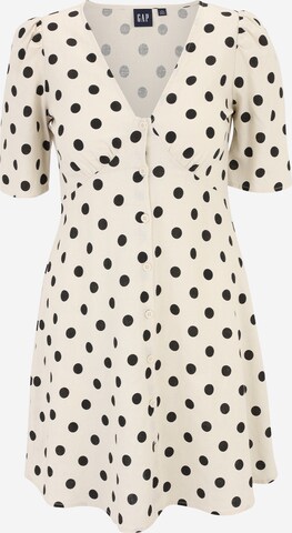 Gap Petite - Vestido camisero en blanco: frente