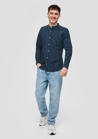QS Regular fit Button Up Shirt in Blue