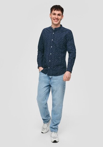 QS Regular fit Button Up Shirt in Blue