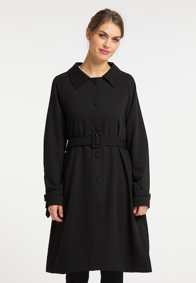usha BLACK LABEL Between-Seasons Coat in Black, View model