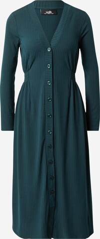 Wallis Curve Dress in Green: front