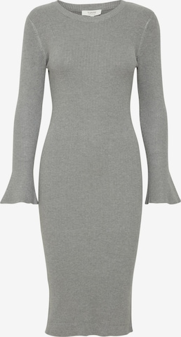 b.young Gebreide jurk in Grijs: voorkant