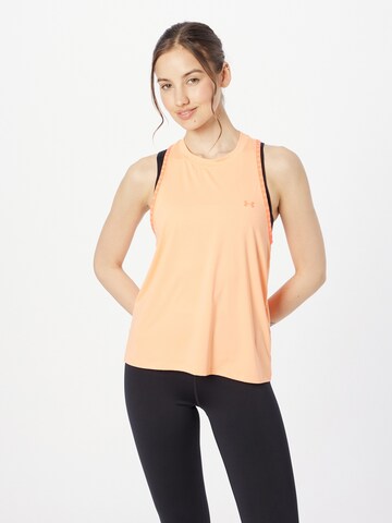 UNDER ARMOUR Sports Top 'Knockout Novelty' in Orange: front