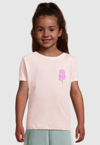 T-Shirt 'Ice Cream Season' Merchcode en rose : devant
