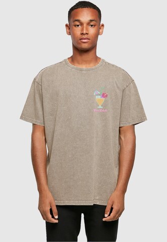 Merchcode T-Shirt 'Pina Colada' in Grün: Vorderseite
