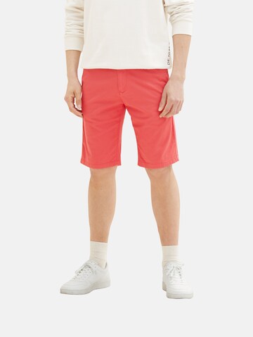 TOM TAILOR - regular Pantalón chino en rojo: frente