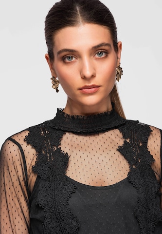 Ombre Blouse in Zwart