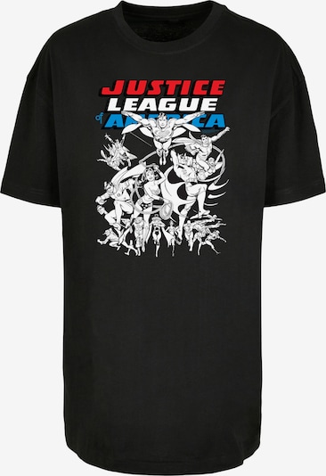 F4NT4STIC T-shirt oversize 'Justice League Mono Action Pose' en bleu / rouge / noir / blanc, Vue avec produit