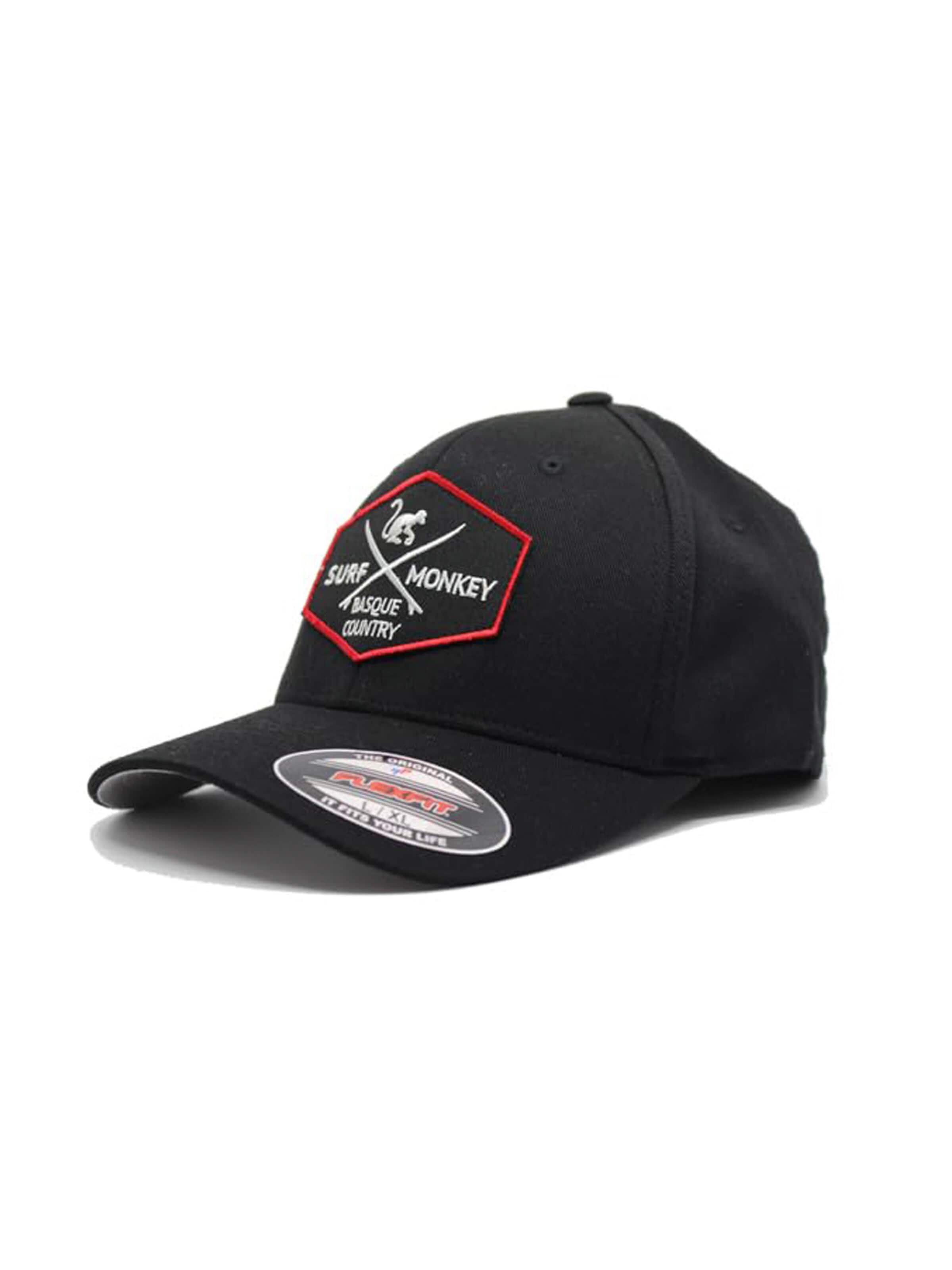 Surf Monkey - Boné desportivo em preto: frente