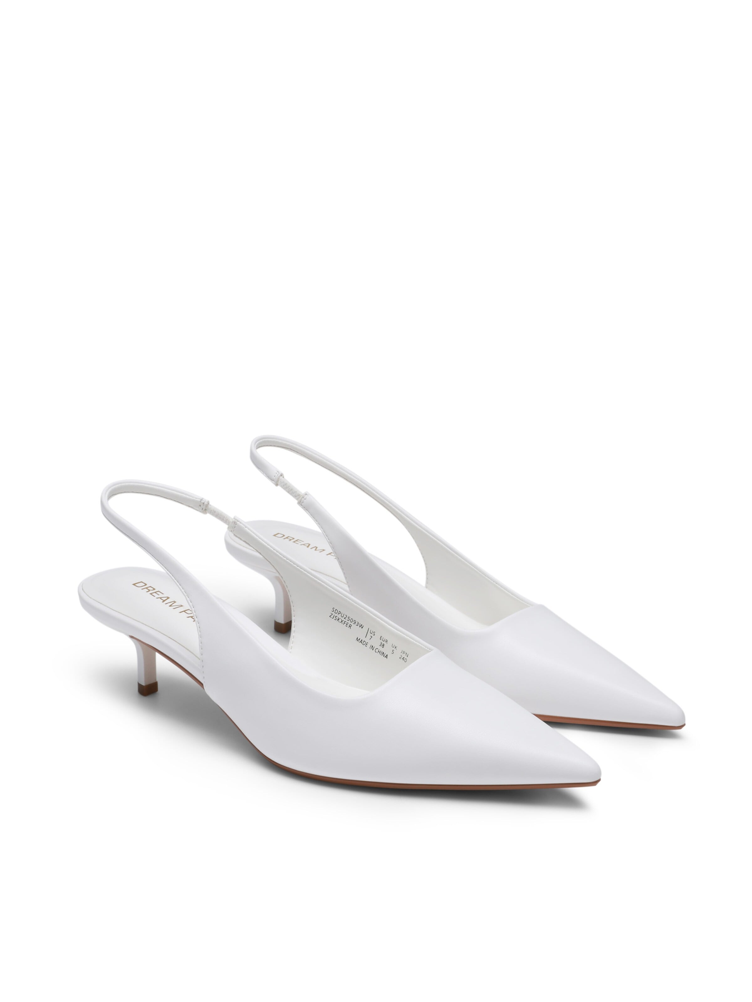 Dream Pairs Slingback Pumps in White