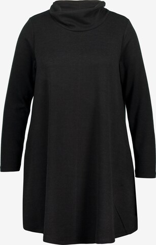 Ulla Popken Úpletové šaty – černá: přední strana