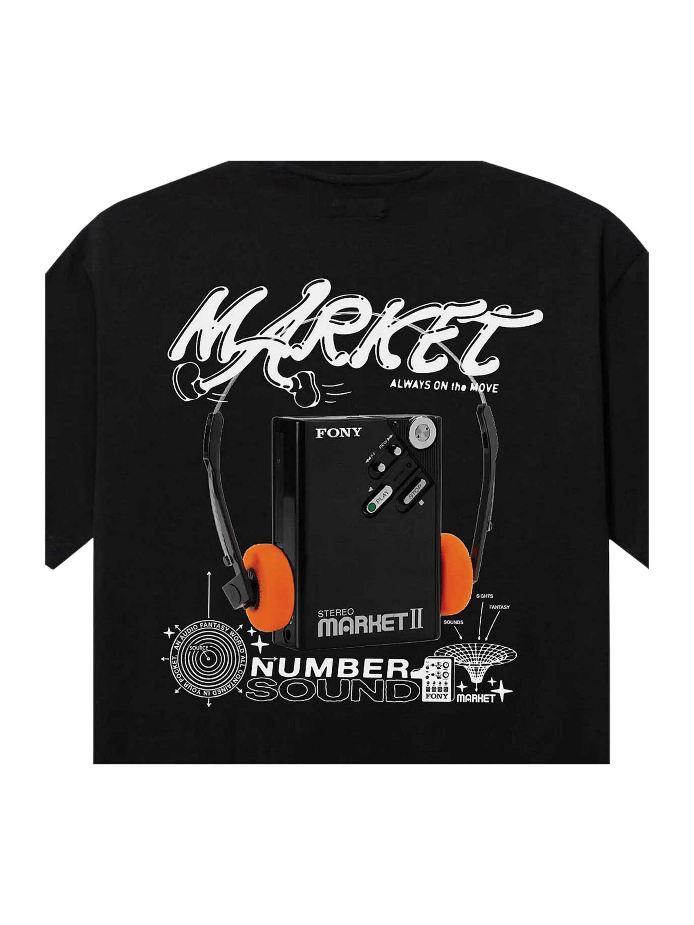 MARKET Tričko – černá