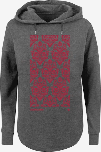 F4NT4STIC Sweatshirt in dunkelgrau / rot, Produktansicht