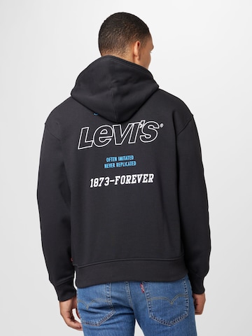 LEVI'S ® Sweatshirt 'RLXD Graphic 1/4 Hoodie' in Blau