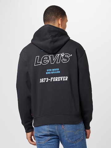 LEVI'S ® Mikina 'RLXD Graphic 1/4 Hoodie' – modrá