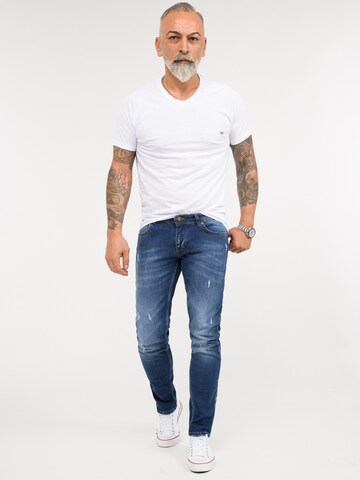 Rock Creek Slimfit Jeans in Blau